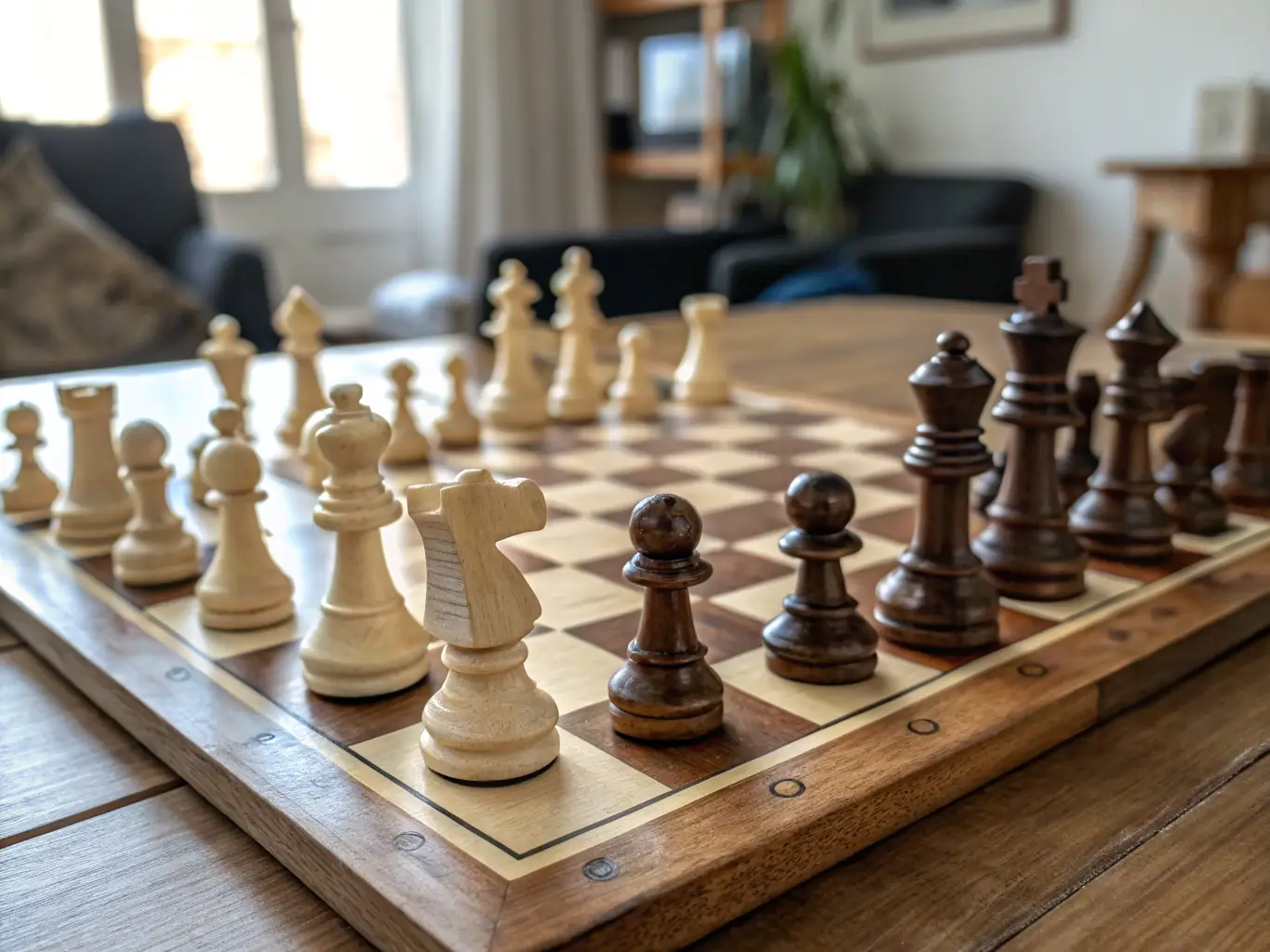 A chessboard with automotive pieces, symbolizing strategic planning and competitive advantage in the automotive market.